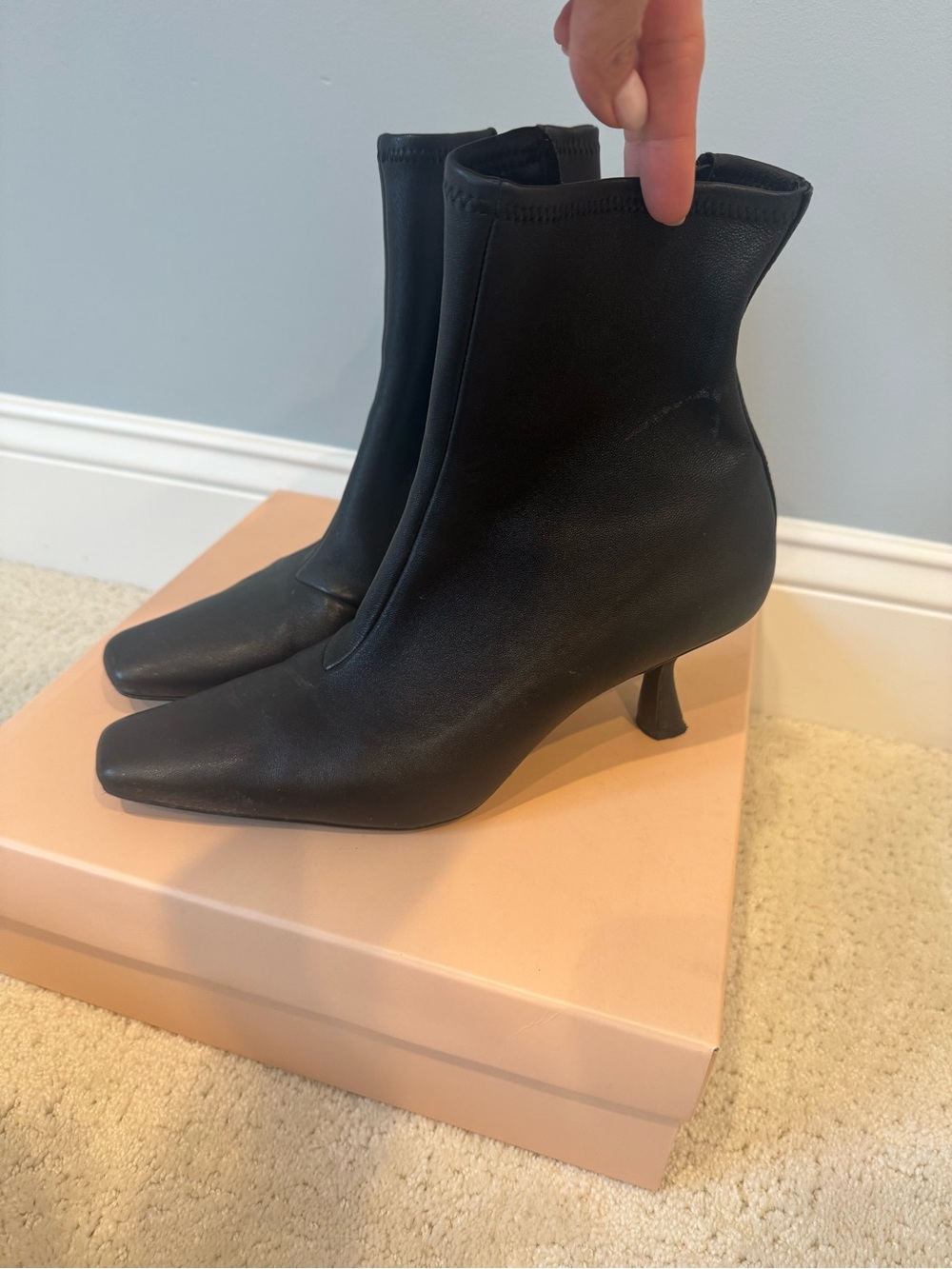 Loeffler Randall Thandy Black Leather Boots Women's 9.5 / 40 - Picture 2 of 10